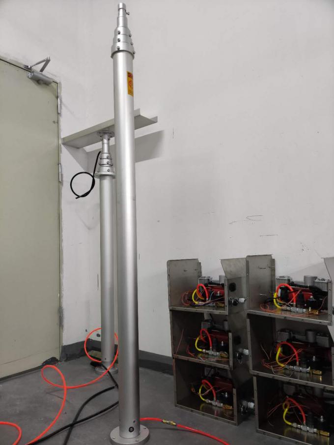 Aluminum 4.2M 5.7M 120N Pneumatic Telescopic Antenna Mast