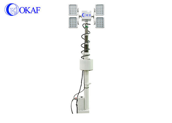 RS485 6M Mobile Aluminum Telescoping Mast 4*120W CREE Lamp