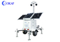 Mobile Solar CCTV Surveillance Trailer Mounted Security Camera Tower