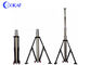 Mobile Telescopic Mast Pole , Portable Antenna Mast Tripod With Wheels