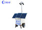 PTZ Camera 9m Height Mobile Surveillance Trailers Solar IP65
