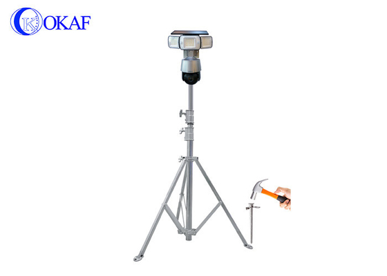 Mobile 4G Illuminated Ball Type Full HD PTZ Camera With Built In Battery Stainless Tripod