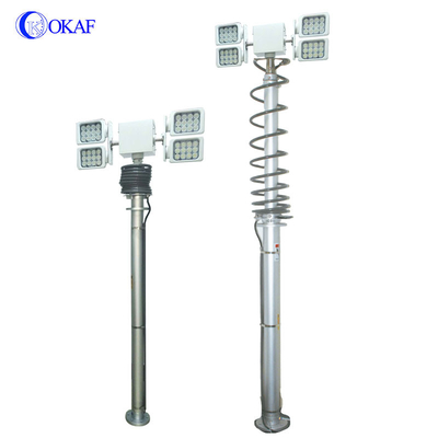 Mobile Telescopic Pneumatic Light Mast Emergency Vehicle Industrial Led Lighting Tower