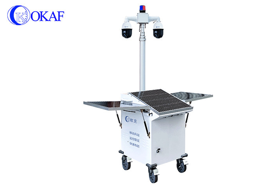 Solar 1920*1080 Mobile Security Trailer Construction Site Monitoring Cctv Camera Tower