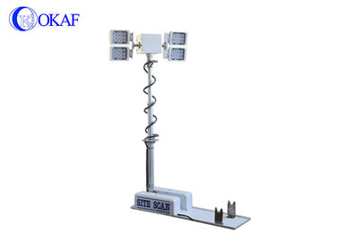 Mobile LED Night Scan Light Tower , 1.8m Vehicle Mounted Light Tower Mast