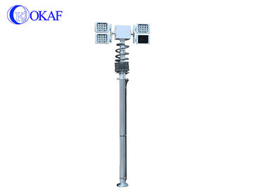 Pneumatic Mobile Lighting Mast Portable Light Towers Ground / Vehicle Mounted