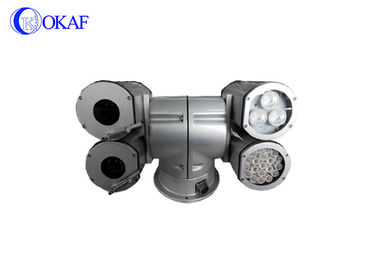High Speed Thermal PTZ Camera Infrared Four Sensor Integrated With LED Lights