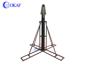 18m Height Telescopic Mast Pole Antenna Tower , Pneumatic Telescopic Mast Tripod
