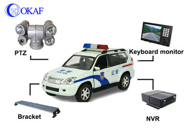 Police Car Vehicle PTZ Camera , Auto Tracking PTZ Surveillance Camera 360° Rotation