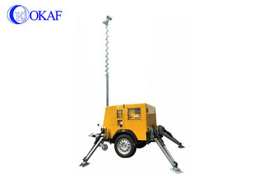 Outdoor Mobile Surveillance Trailers 360 Degree All Around Light Tower Mast Vehicle Mounted