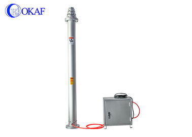 3-18 Meter Telescopic Light Tower , DC12V-15A Mobile Pneumatic Tower Mast For Camera