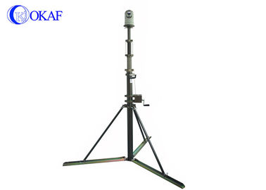 Mobile Telescopic Mast Pole Average Lift Speed 4m / Min 3° Torsion Accuracy