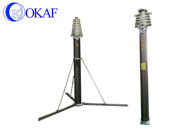 Portable Aluminum Alloy Pneumatic Telescopic Antenna Mast 18M Max Load 70KG