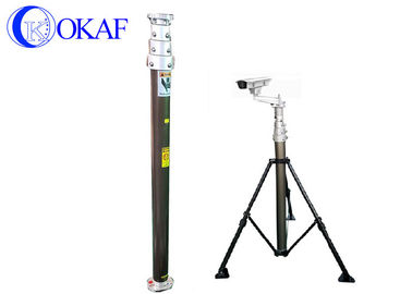 Air Compressor Operate Portable Antenna Mast , Telescoping Antenna Pole With Tripod