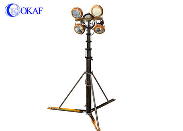 Manual Telescoping Camera Mast , Surveillance Telescopic Antenna Tower Aluminum