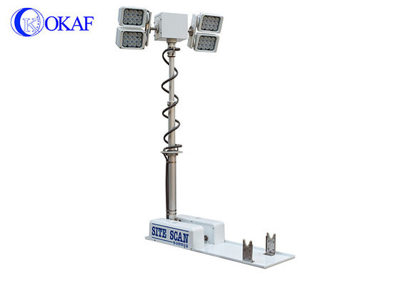 4*200W roof Mounted 66km/h Prostrate Telescopic Mast 72000lm