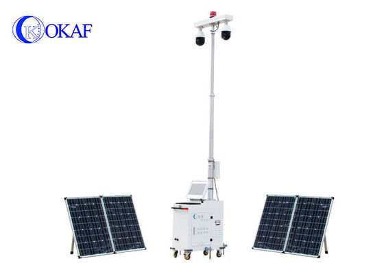 OKAF Construction Site Surveillance Light Tower 4G 5G Mobile CCTV ...