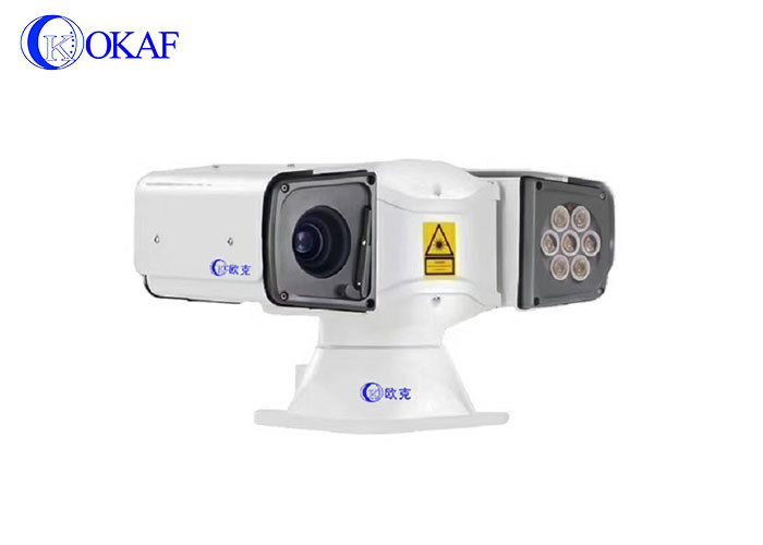 Police Car Roof Long Range PTZ Camera 2.0 Megapixel With LED Warning Lights