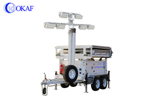 Emergency Rescue Mobile Security Camera Trailer 8x200w Solar Panels
