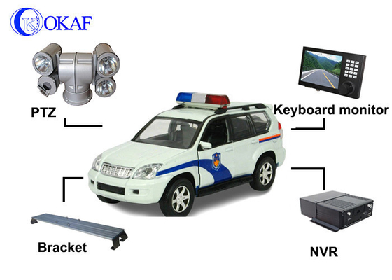 Car Vehicle PTZ Camera , Auto Tracking PTZ Surveillance Camera 360° Rotation