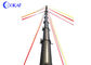 18m Height Stable Telescopic Mast Pole Hand Winch Manual Lifting With Guy Wire