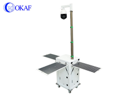 4G AI Camera Solar-Powered Mobile Security Cabinet for Construction Site Monitoring