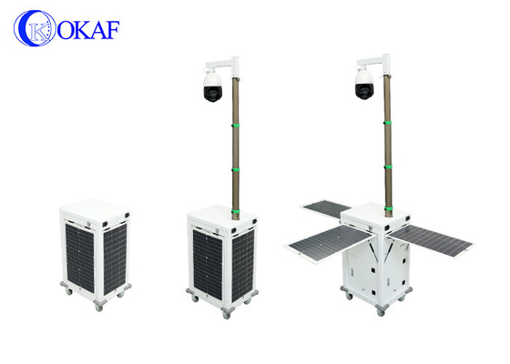 4G AI Camera Solar-Powered Mobile Security Cabinet for Construction Site Monitoring