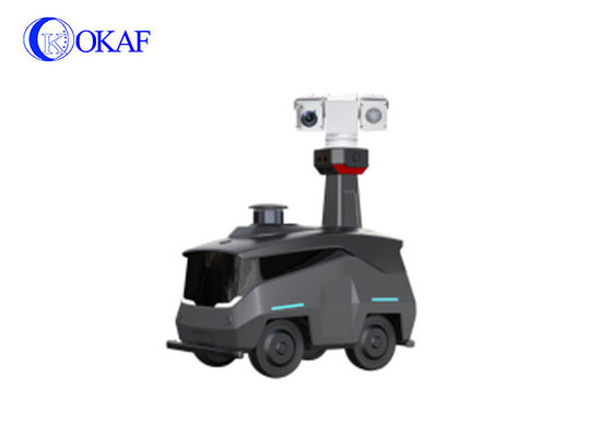 Security Patrol Automatic Recharging Intelligent Robot for Large Area Factory School Gate Guard