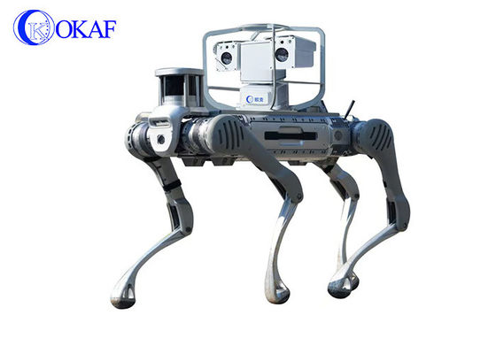 OKAF AI Surveillance Autonomous Security Patrol Robot Industrial Guard Robot Dog Smart Security Quadruped Robot