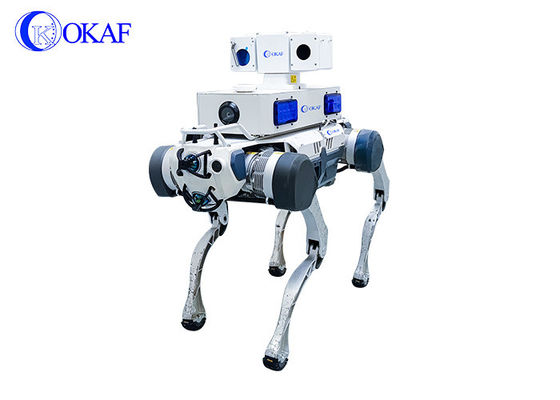 OKAF AI Surveillance Autonomous Security Patrol Robot Industrial Guard Robot Dog Smart Security Quadruped Robot