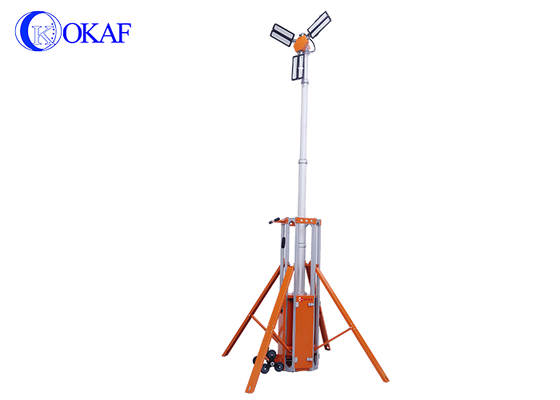 All-in-One Portable Emergency Light Tower Battery Powered Telescopic Lighting Tower for Construction Fire Rescue