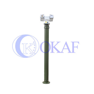 IP66 20m Mobile Surveillance Camera Mast Aluminum alloy 6063