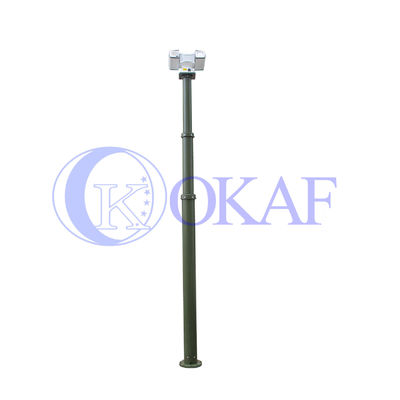 IP66 20m Mobile Surveillance Camera Mast Aluminum alloy 6063