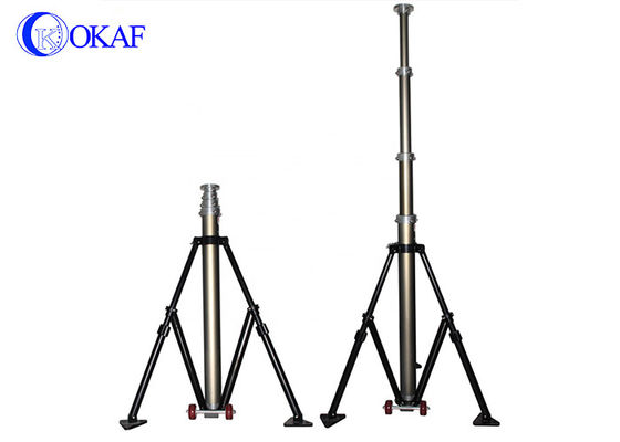 Military Anodized Aluminum Pneumatic Telescopic Mast 4.2M 5.7M