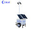PTZ Camera 9m Height Mobile Sentry Surveillance Trailers Solar IP65
