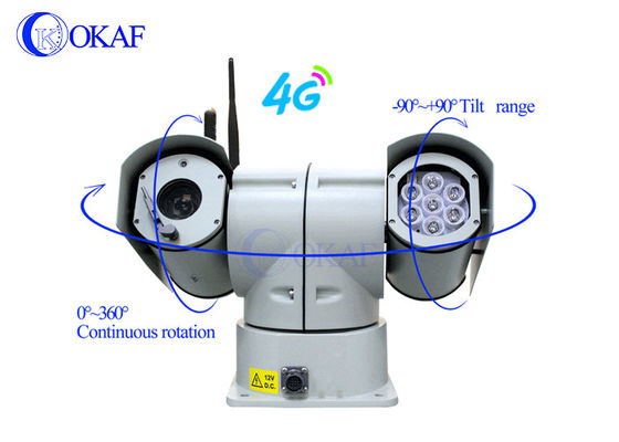 OKAF 4G Anti Shock Vehicle Roof PTZ IP Camera RS485 Control