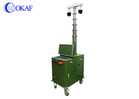 CCTV Camera PTZ Control Mobile Sentry Surveillance Trailer