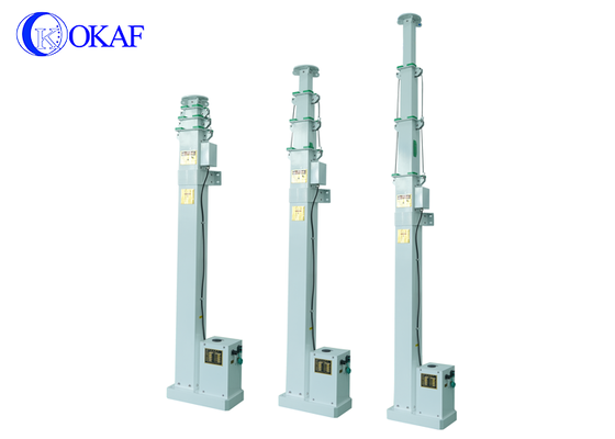 Custom Height DC Powered Motorized Telescopic Mast Vehicle Trailer Robot Mounted Square Electric Telescopic Mast