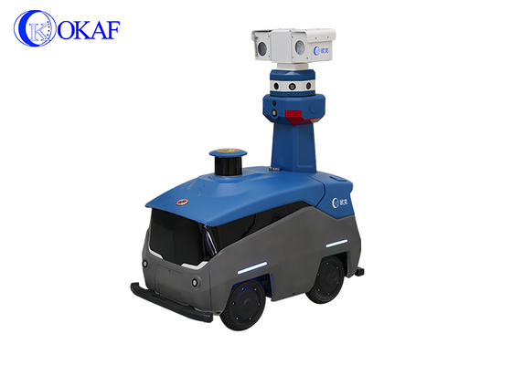Security Patrol Automatic Recharging Intelligent Robot for Large Area Factory School Gate Guard